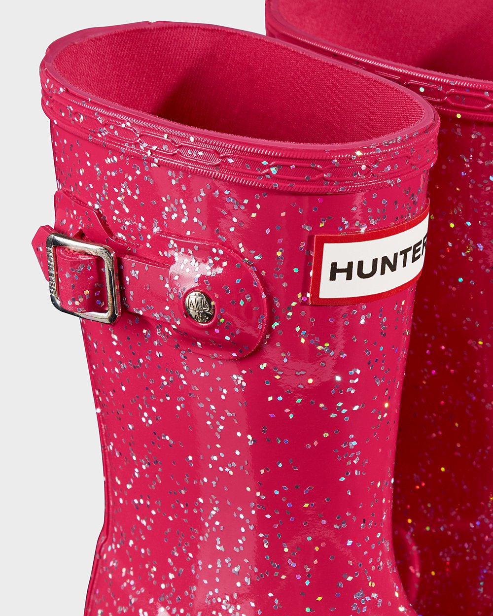 Botas de Lluvia Hunter Niños - Original Little Giant Glitter - Rosas - OBQSFHZ-56